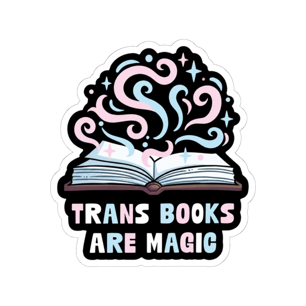 Trans Books Are Magic Sticker | Emily Wilde - alternate angle 1, merchandise